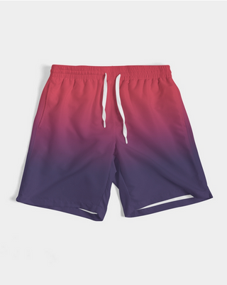 Purple Horizon Men's Medium Length Swim Trunks